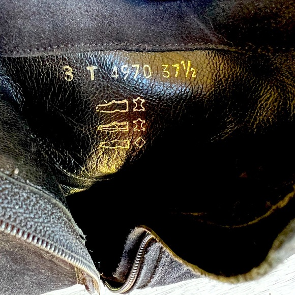 Prada Black Wedge Suede Ankle Booties - Picture 8 of 14